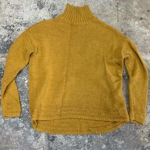 Old Navy Mustard Yellow Long Sleeve Turtleneck Sweater Jumper Size XS OBO